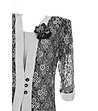 Дамски комплект от сако и рокля в сребристо и черно-4 снимка