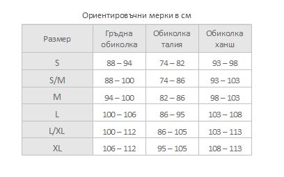 размерна таблица снимка
